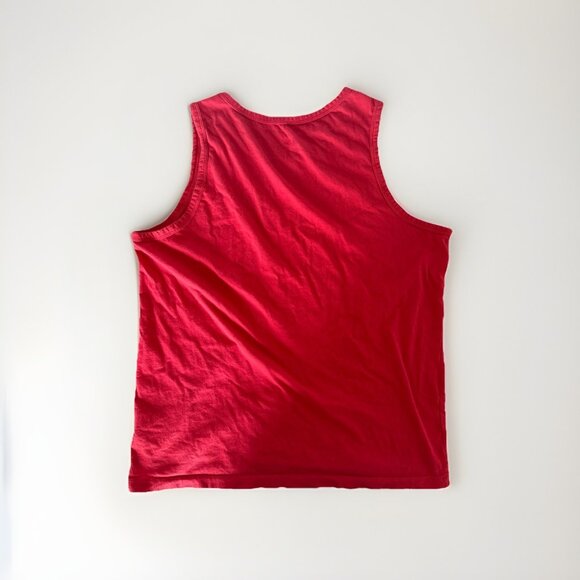 The Nike Tee Tank Top T-shirt Mens L Red USA 100% Cotton Gym Athletic Minimal - Picture 6 of 8